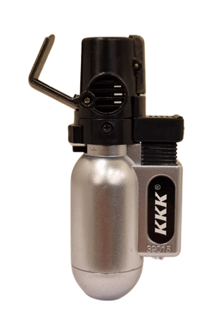 PremiumQuality Gümüş Plastik Masa Tipi Tek Torch Pürmüz Puro Çakmağı