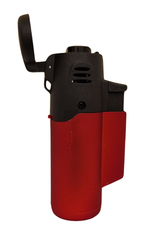 PremiumQuality Kırmızı Masa Tipi Tek Torch Pürmüz Puro Çakmağı