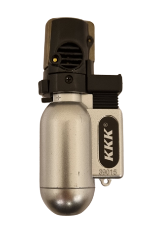 PremiumQuality Gümüş Plastik Masa Tipi Tek Torch Pürmüz Puro Çakmağı