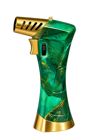 Eurojet Tek Torch Pürmüz & Soft Flame Yeşil Gold Masa Tipi Puro Çakmağı
