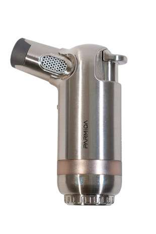 Parmida 3 Torch Pürmüz Gümüş Masa Tipi Metal Puro Çakmağı