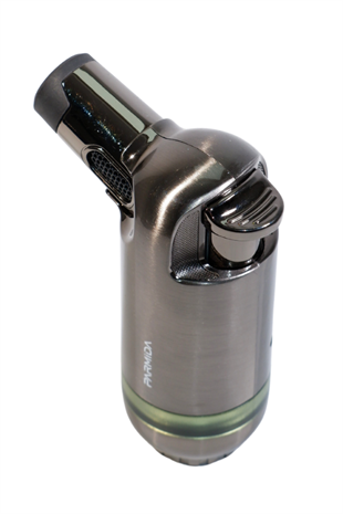 Parmida 3 Torch Pürmüz Gunmetal Masa Tipi Metal Puro Çakmağı