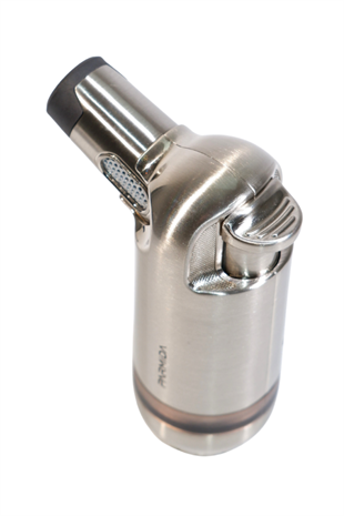 Parmida 3 Torch Pürmüz Gümüş Masa Tipi Metal Puro Çakmağı