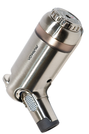 Parmida 3 Torch Pürmüz Gümüş Masa Tipi Metal Puro Çakmağı
