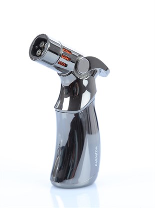 Parmida Dört Torch Pürmüz Gunmetal Masa Tipi Puro Çakmağı