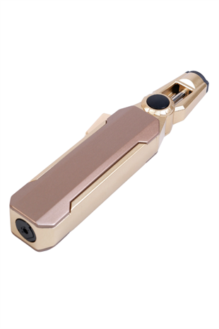 Parmida Tek Torch Pürmüz Oynar Başlıklı Gold Masa Tipi Metal Puro Çakmağı