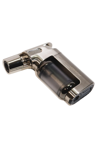 Parmida Tek Torch Pürmüz Gümüş Masa Tipi Metal Puro Çakmağı
