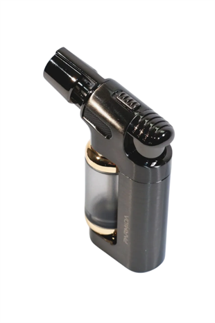 Parmida Tek Torch Pürmüz Gunmetal Masa Tipi Metal Puro Çakmağı