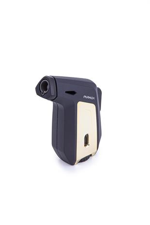 Parmida Tek Torch Pürmüz Mat Siyah-Gold Masa Tipi Puro Çakmağı