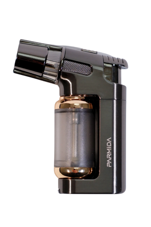 Parmida Tek Torch Pürmüz Gunmetal Masa Tipi Metal Puro Çakmağı