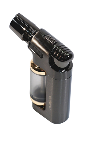 Parmida Tek Torch Pürmüz Gümüş Masa Tipi Metal Puro Çakmağı