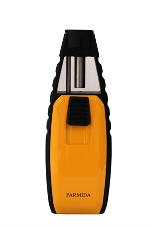 Parmida Tek Torch Pürmüz Siyah-Sarı Masa Tipi Puro Çakmağı