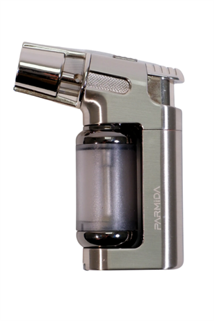 Parmida Tek Torch Pürmüz Gümüş Masa Tipi Metal Puro Çakmağı