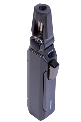 Parmida Tek Torch Pürmüz Oynar Başlıklı Gunmetal Masa Tipi Metal Puro Çakmağı