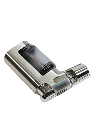 Parmida Tek Torch Pürmüz Gümüş Masa Tipi Metal Puro Çakmağı