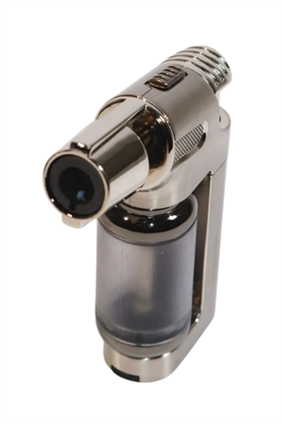 Parmida Tek Torch Pürmüz Gümüş Masa Tipi Metal Puro Çakmağı
