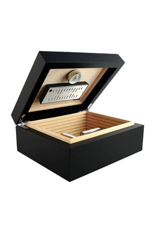 Adorini Torino Deluxe Siyah Sedir Humidor Puro Kutusu