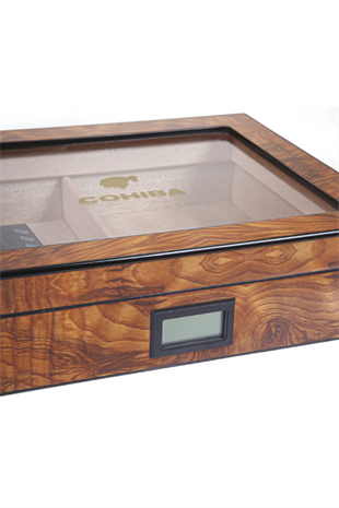 Cohiba Kahverengi Desenli Sedir Humidor Puro Kutusu