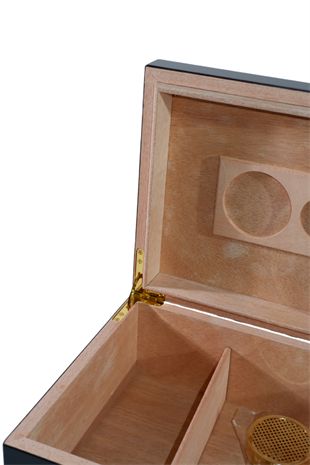 Cohiba Sarı-Siyah Nokta Desenli Sedir Humidor Puro Kutusu