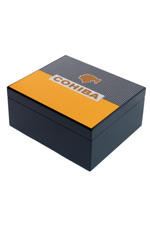 Cohiba Sarı-Siyah Nokta Desenli Sedir Humidor Puro Kutusu