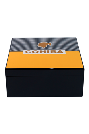 Cohiba Sarı-Siyah Nokta Desenli Sedir Humidor Puro Kutusu
