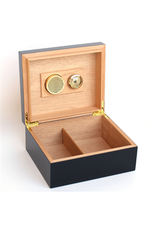 Cohiba Siyah Nokta Desenli Sedir Humidor Puro Kutusu