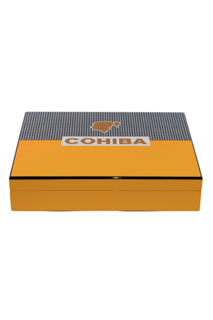 Cohiba Sarı-Gri Nokta Desenli Sedir Humidor Puro Kutusu