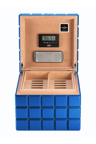 Colibri Heritage Cube Lacivert Sedir Humidor Puro Kutusu