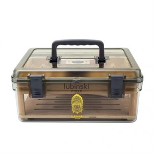Lubinski Plexi -Sedir Şeffaf Puro Kutusu Humidor 50s