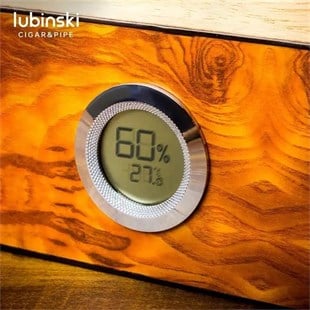 Lubinski Masif Sedir Camlı Humidor Puro Kutusu 50s