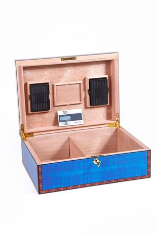 PremiumQuality Gracias Mavi Sedir Humidor Puro Kutusu