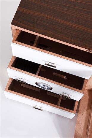 Mendoza 3 Çekmeceli Sedir Humidor Puro Kutusu