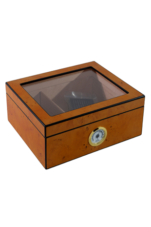 PremiumQuality Reina Taba Desenli Sedir Humidor Puro Kutusu