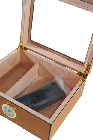 PremiumQuality Reina Taba Desenli Sedir Humidor Puro Kutusu