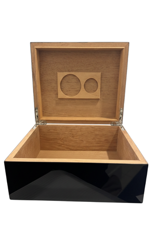 PremiumQuality Porto Alegre Siyah Sedir Humidor Puro Kutusu