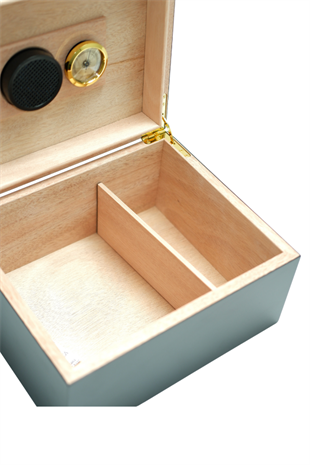 PremiumQuality Polermo Siyah Sedir Humidor Puro Kutusu