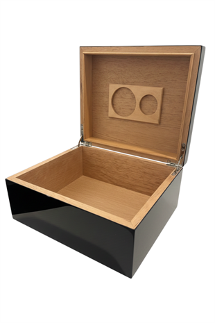 PremiumQuality Porto Alegre Siyah Sedir Humidor Puro Kutusu