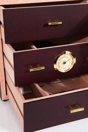 San Juan 3 Çekmeceli Sedir Humidor Puro Kutusu