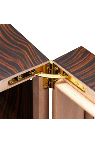 PremiumQuality Arica 3 Çekmeceli Kahverengi Sedir Humidor Puro Kutusu