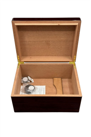 PremiumQuality Fortaleza Kahverengi Sedir Humidor Puro Kutusu