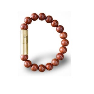 Les Fines Lames Punch Bileklik Brass Kırmızı Jasper - M