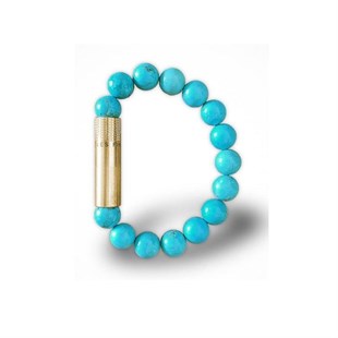 Les Fines Lames Punch Bileklik Brass Turkuaz - S