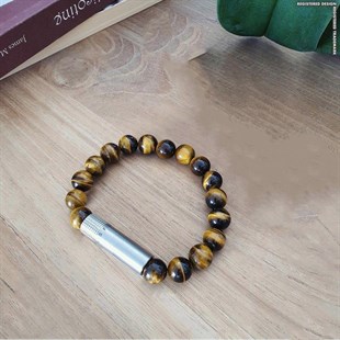 Les Fines Lames Punch Bileklik Steel Tiger Eye - M