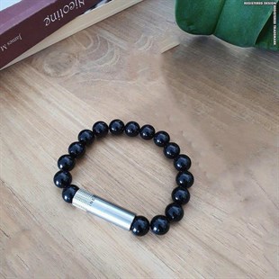 Les Fines Lames Punch Bileklik Steel Oniks - M