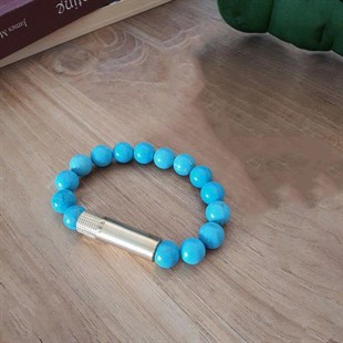 Les Fines Lames Punch Bileklik Brass Turkuaz - L