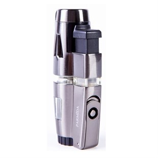 Parmida Üç Torch Pürmüz Gunmetal Puro Çakmağı
