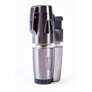 Parmida Üç Torch Pürmüz Gunmetal Puro Çakmağı