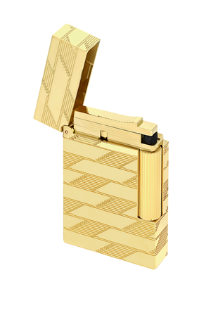 S.T. Dupont Line 2 Cling 1872 Monogram Gold Puro Çakmağı 16178