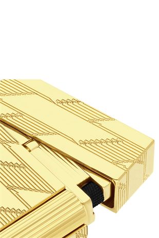 S.T. Dupont Line 2 Cling 1872 Monogram Gold Puro Çakmağı 16178