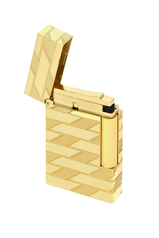 S.T. Dupont Line 2 Cling 1872 Monogram Gold Puro Çakmağı 16178